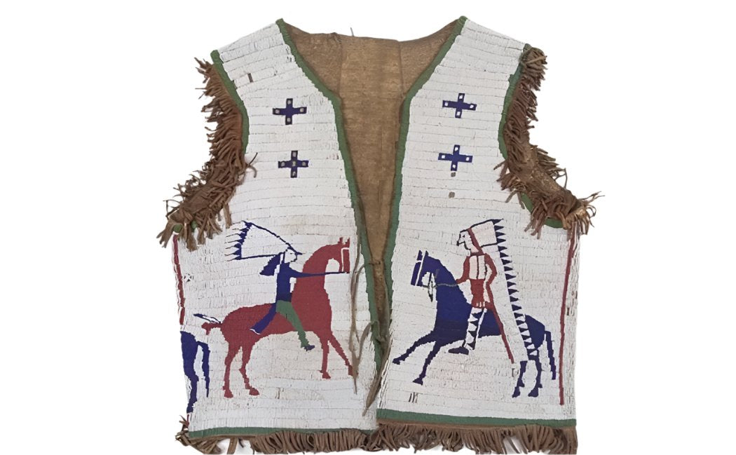 Native American Design Handmade Beaded Vest Powwow Regalia PWV1080