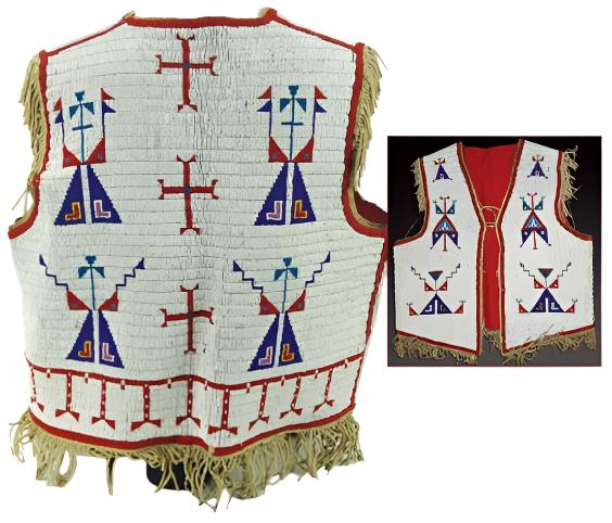 Native American Design Handmade Beaded Vest Powwow Regalia PWV1120