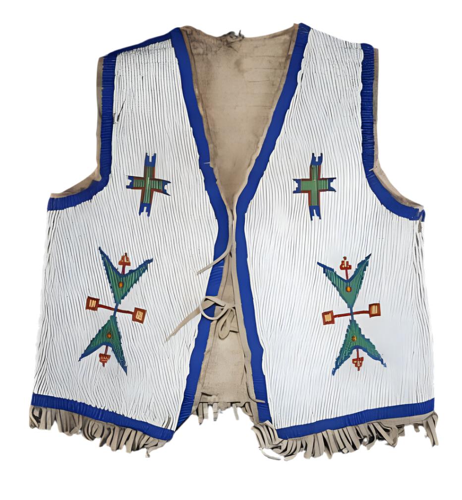 Native American Design Handmade Beaded Vest Powwow Regalia PWV1330