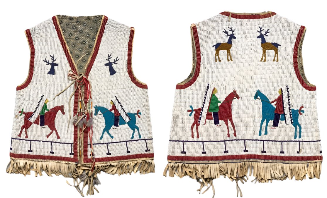 Native American Design Handmade Beaded Vest Powwow Regalia PWV1520