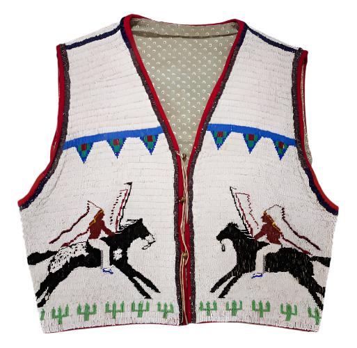 Native American Design Handmade Beaded Vest Powwow Regalia PWV1550