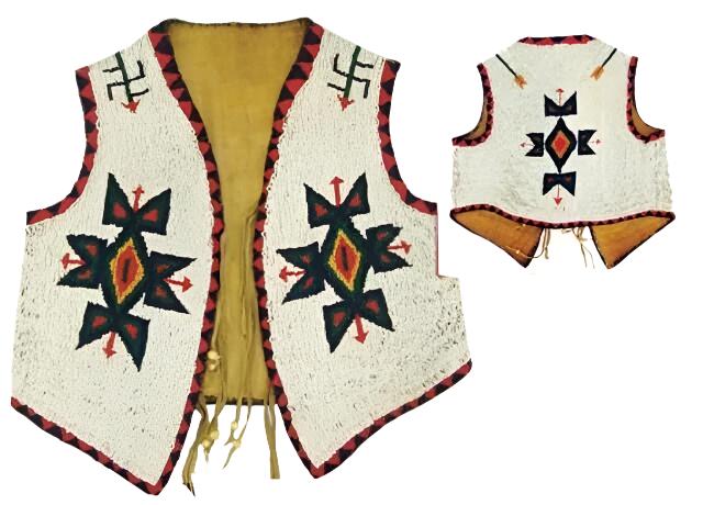Native American Design Handmade Beaded Vest Powwow Regalia PWV1590