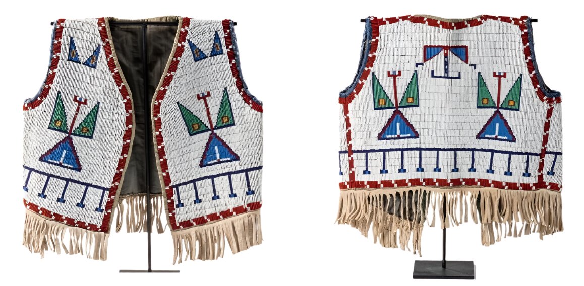 Native American Design Handmade Beaded Vest Powwow Regalia PWV1630