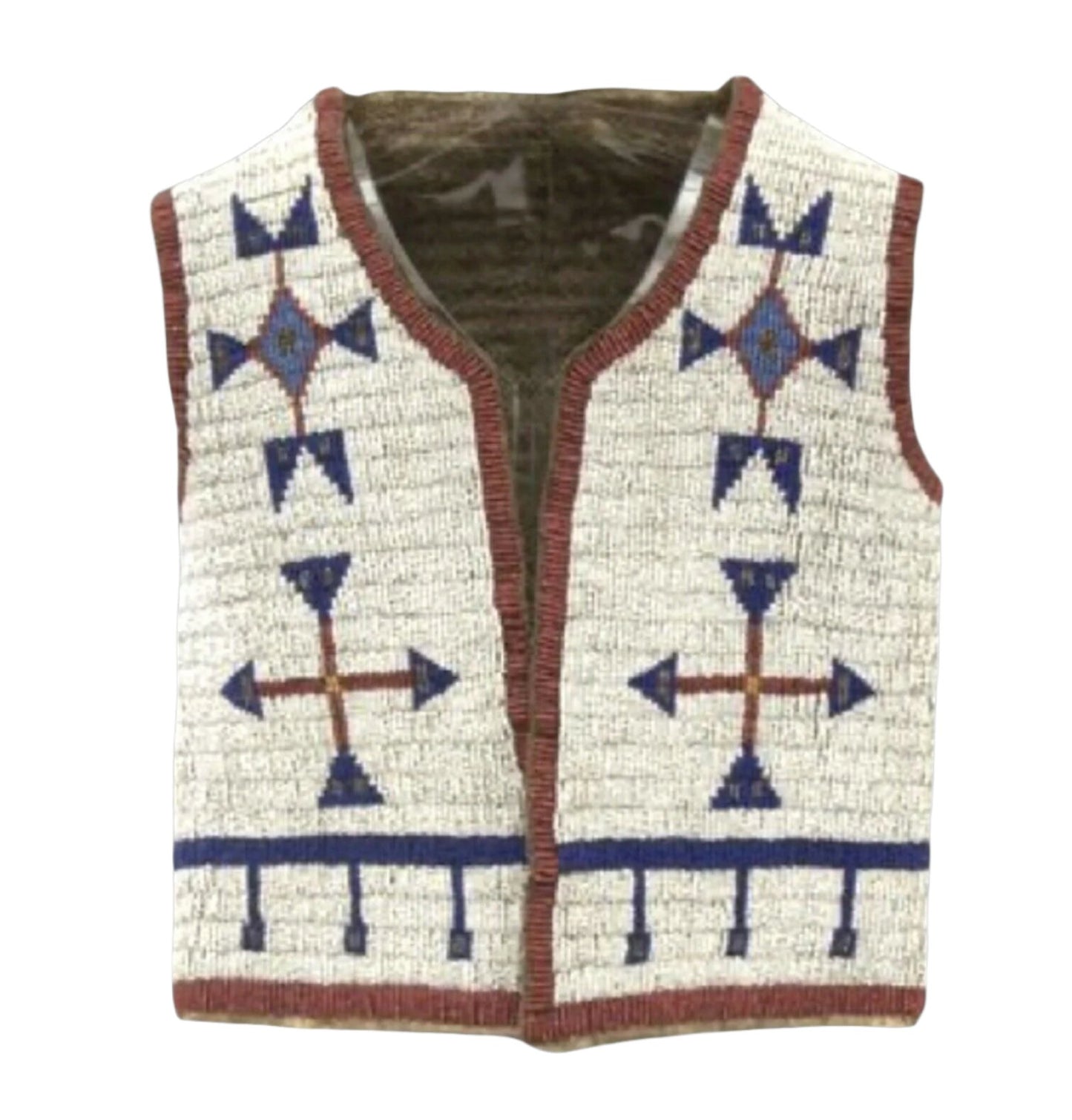 Native American Design Handmade Beaded Vest Powwow Regalia PWV167
