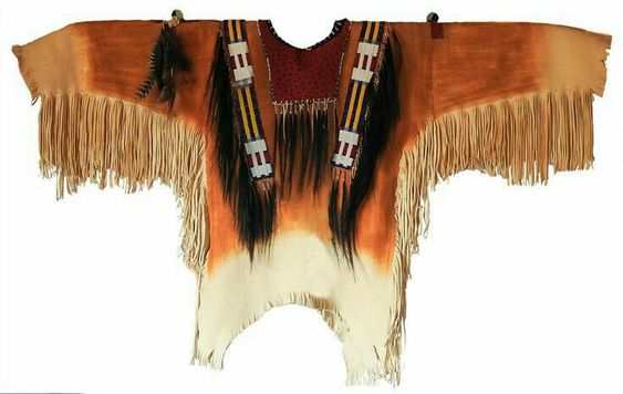 Hand Beaded Buckskin Leather Native American War Shirt Powwow Regalia PWS233