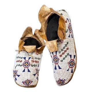Native American Handmade Beaded Moccasin Powwow Regalia PMC6040