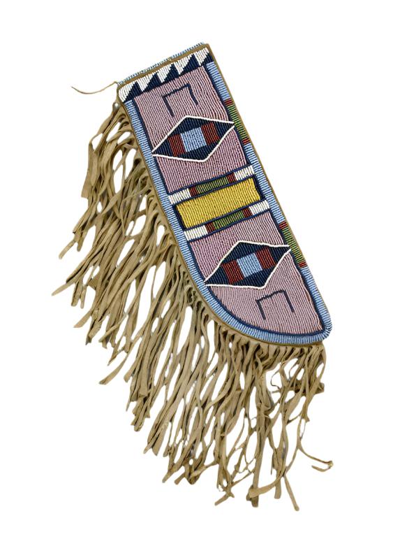 Native American Handmade Beaded Knife Sheath Leather PWKS1070