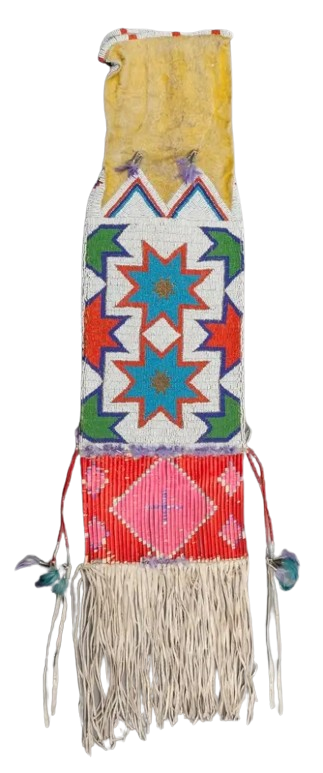 Native American Suede Hide Handmade Beaded Pipe Bag PWPB1710
