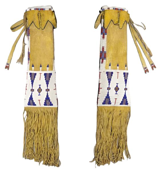Native American Suede Hide Handmade Beaded Pipe Bag PWPB1740