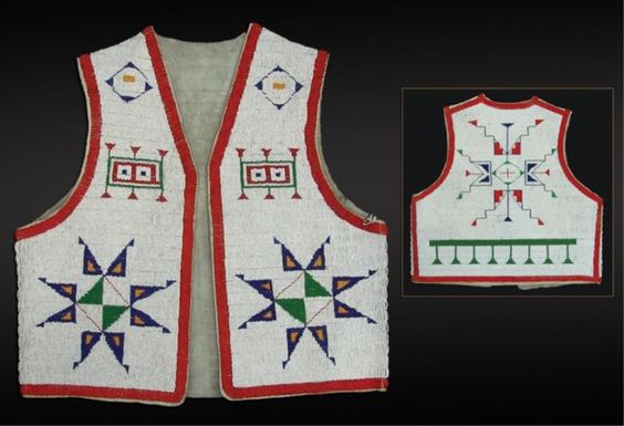 Native American Design Handmade Beaded Vest Powwow Regalia PWV1010