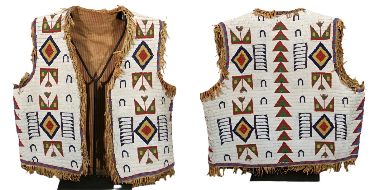 Native American Design Handmade Beaded Vest Powwow Regalia PWV1020