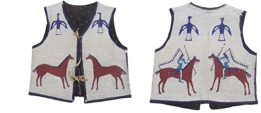 Native American Design Handmade Beaded Horse Vest Powwow Regalia PWV1040