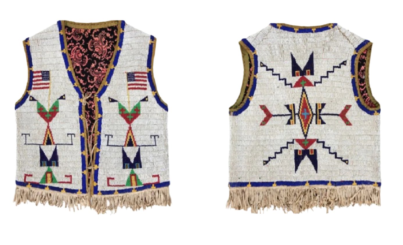 Native American Design Handmade Beaded Vest Powwow Regalia PWV1070