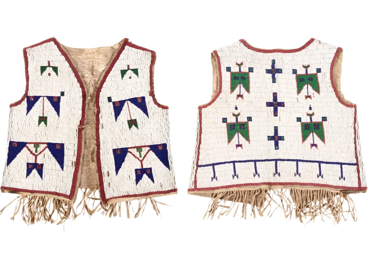 Native American Design Handmade Beaded Vest Powwow Regalia PWV1100