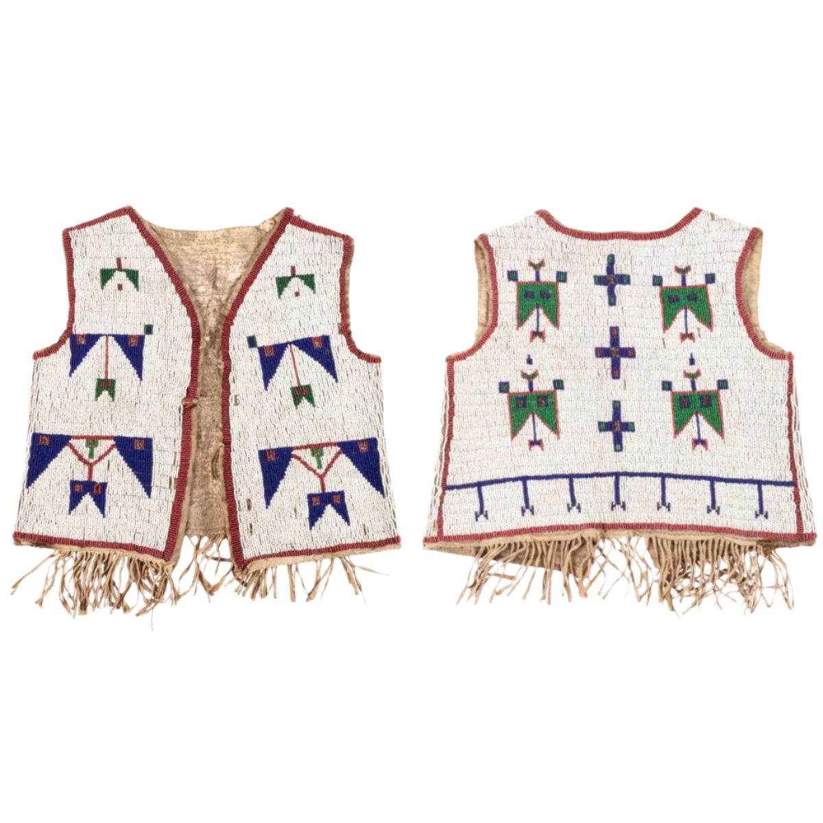 Native American Design Handmade Beaded Vest Powwow Regalia PWV1100