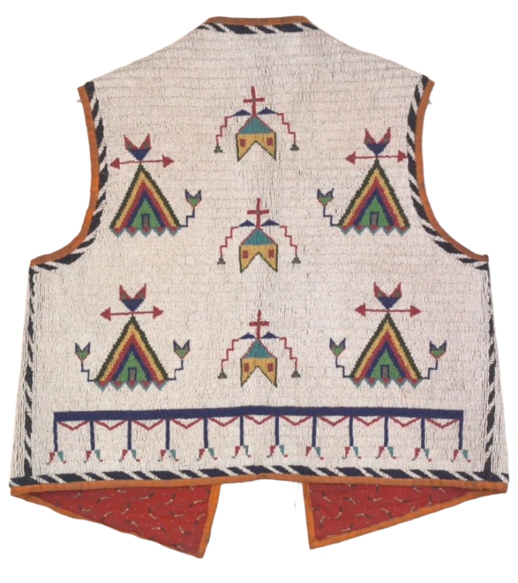 Native American Design Handmade Beaded Vest Powwow Regalia PWV1110