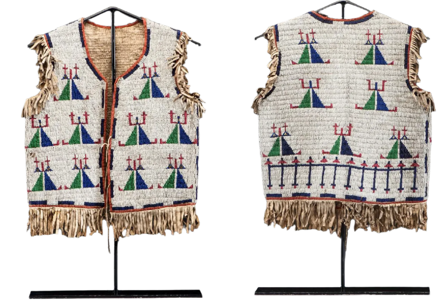 Native American Design Handmade Beaded Vest Powwow Regalia PWV1140