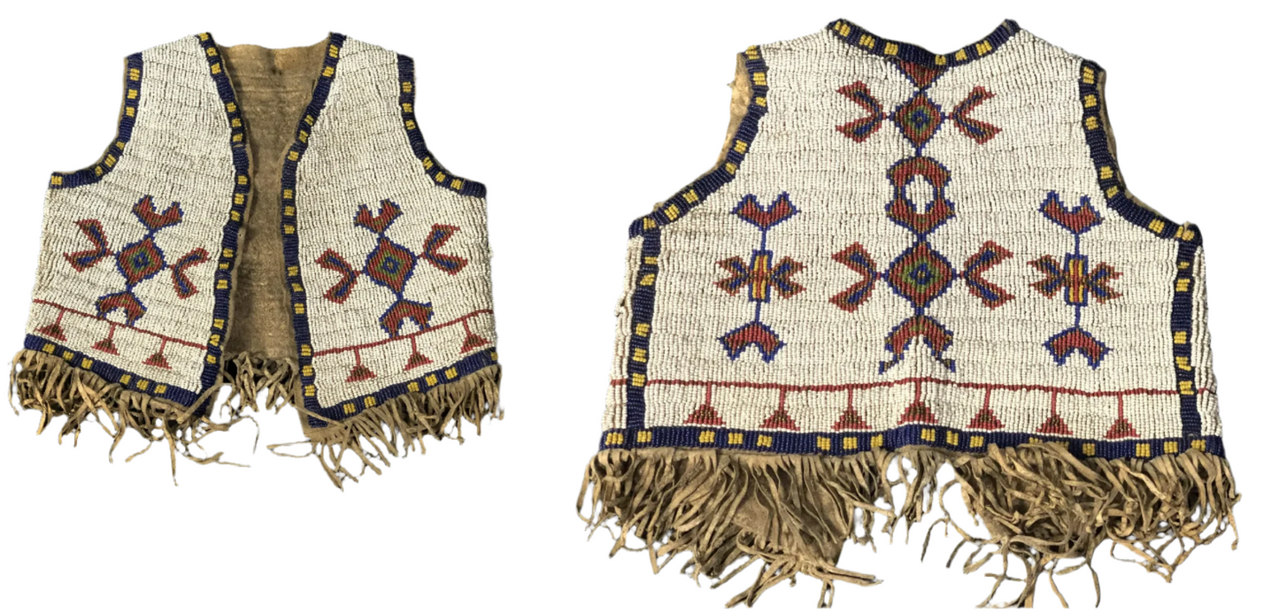 Native American Design Handmade Beaded Vest Powwow Regalia PWV1150