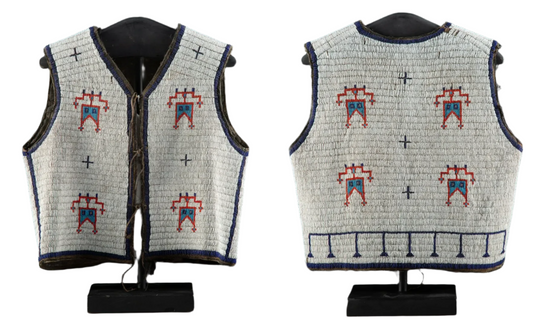 Native American Design Handmade Beaded Vest Powwow Regalia PWV1170