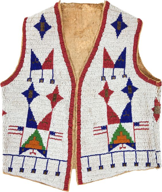 Native American Design Handmade Beaded Vest Powwow Regalia PWV1210