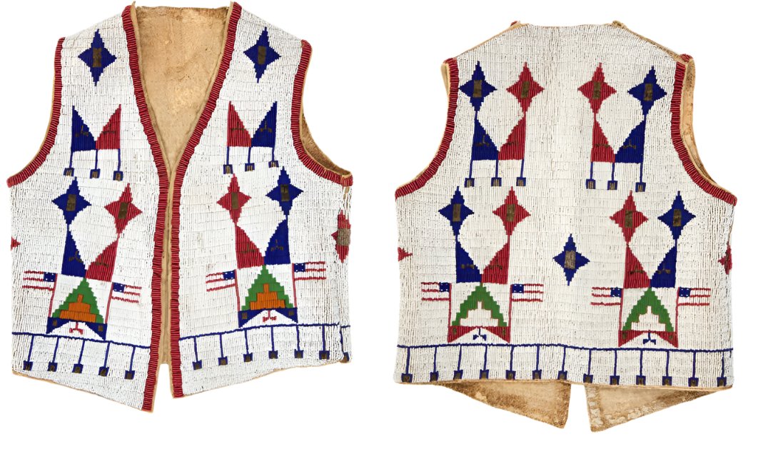 Native American Design Handmade Beaded Vest Powwow Regalia PWV1210