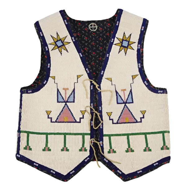 Native American Design Handmade Beaded Vest Powwow Regalia PWV1220