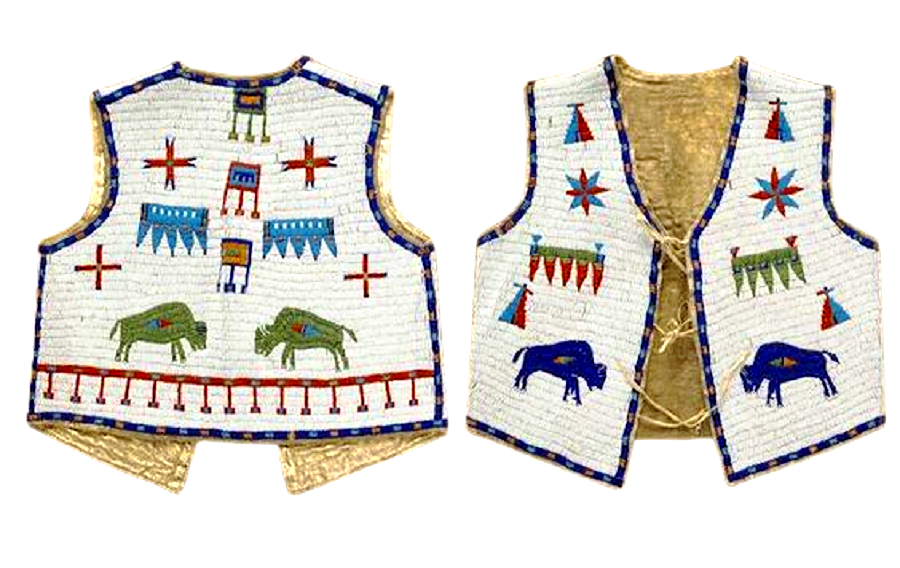 Native American Design Handmade Beaded Vest Powwow Regalia PWV1250