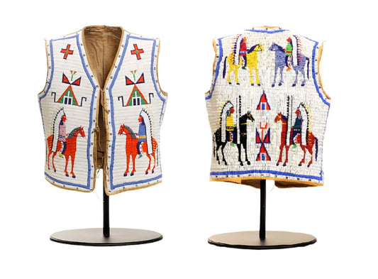 Native American Design Handmade Beaded Vest Powwow Regalia PWV1260