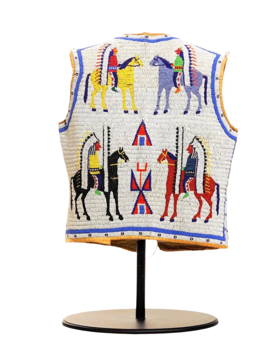 Native American Design Handmade Beaded Vest Powwow Regalia PWV1260