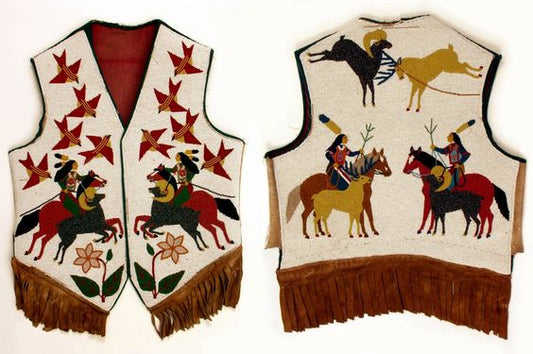 Native American Design Handmade Beaded Vest Powwow Regalia PWV1270