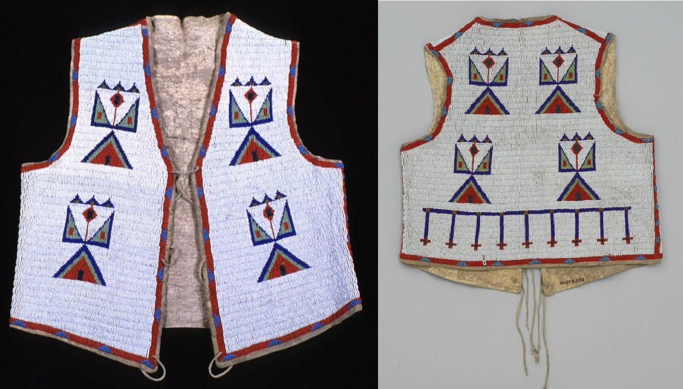 Native American Design Handmade Beaded Vest Powwow Regalia PWV1290