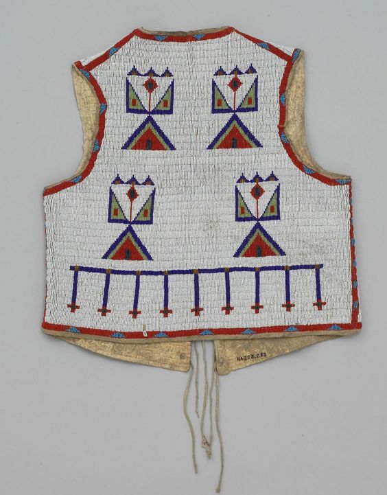 Native American Design Handmade Beaded Vest Powwow Regalia PWV1290