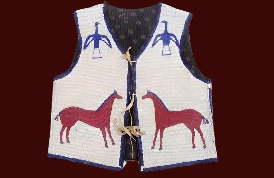 Native American Design Handmade Beaded Vest Powwow Regalia PWV1300