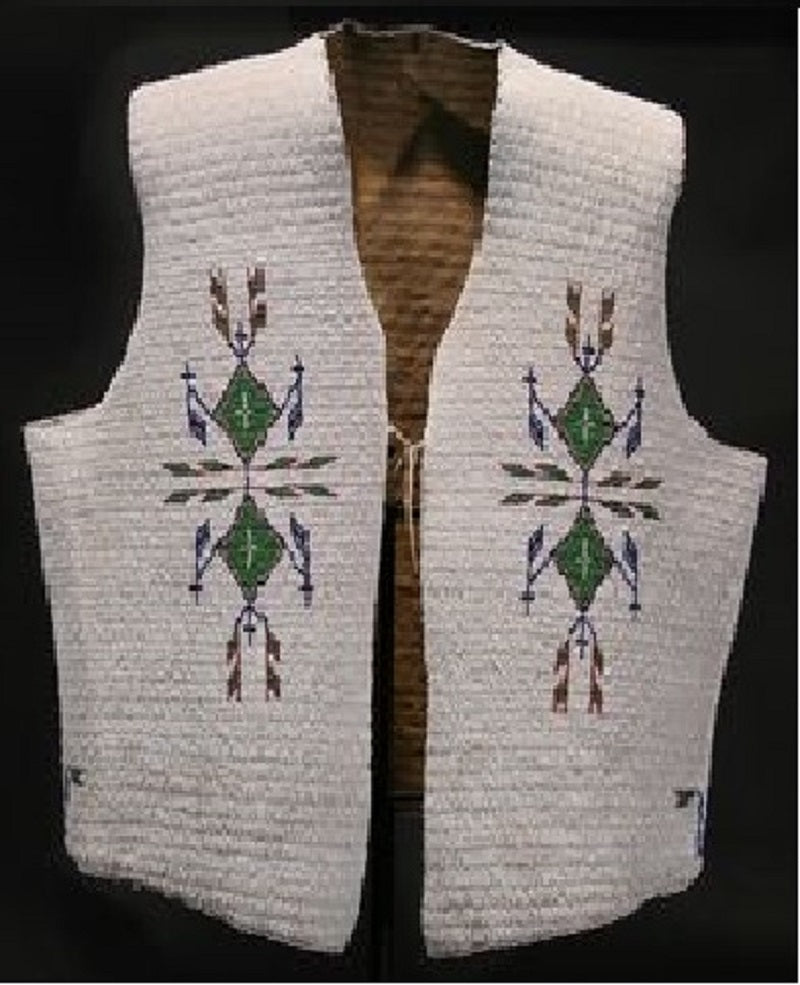 Native American Design Handmade Beaded Vest Powwow Regalia PWV1350