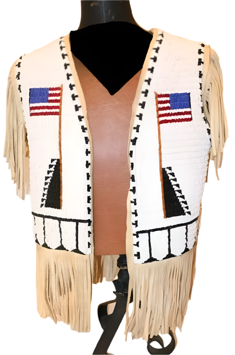 Native American Design Handmade Beaded Vest Powwow Regalia PWV1400