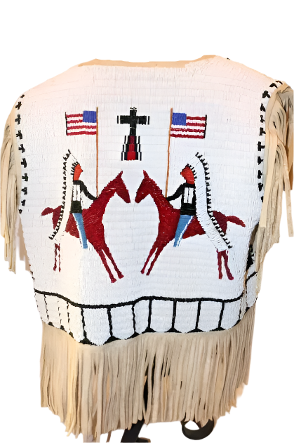 Native American Design Handmade Beaded Vest Powwow Regalia PWV1400