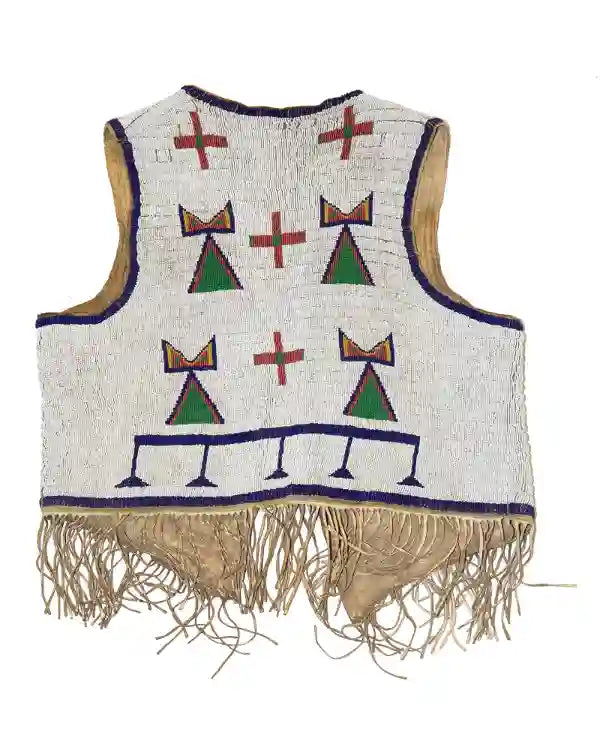 Native American Design Handmade Beaded Vest Powwow Regalia PWV1410