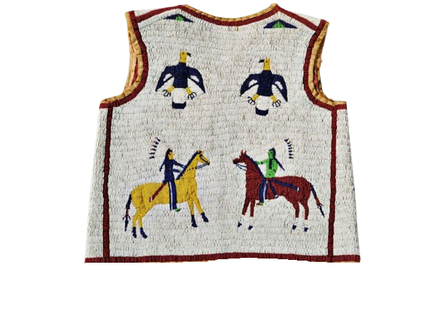 Native American Design Handmade Beaded Vest Powwow Regalia PWV1430