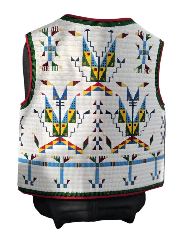 Native American Design Handmade Beaded Vest Powwow Regalia PWV1420