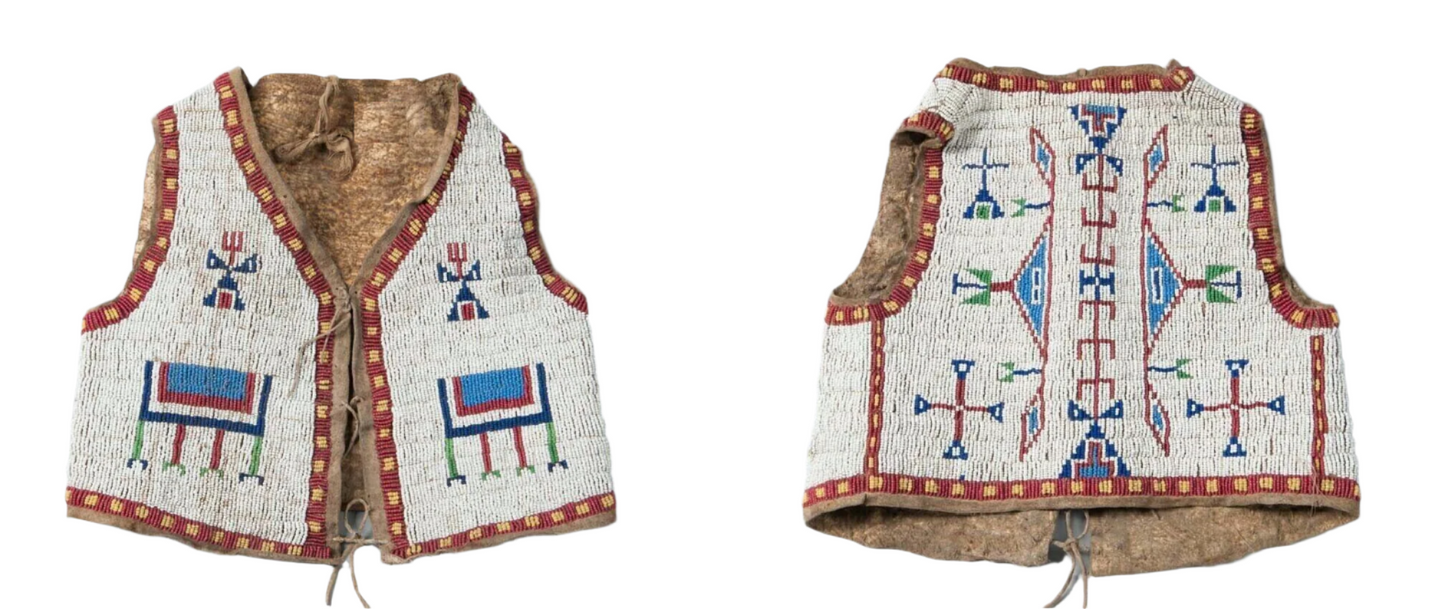 Native American Design Handmade Beaded Vest Powwow Regalia PWV1440