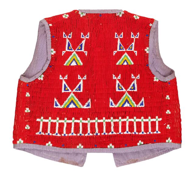 Native American Design Handmade Beaded Vest Powwow Regalia PWV1480