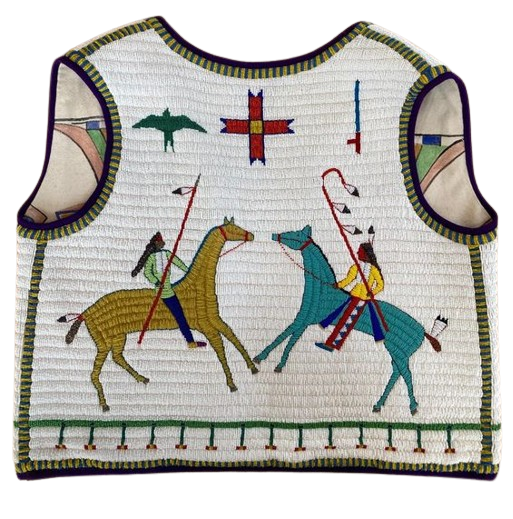 Native American Design Handmade Beaded Vest Powwow Regalia PWV1500