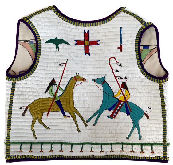 Native American Design Handmade Beaded Vest Powwow Regalia PWV1500