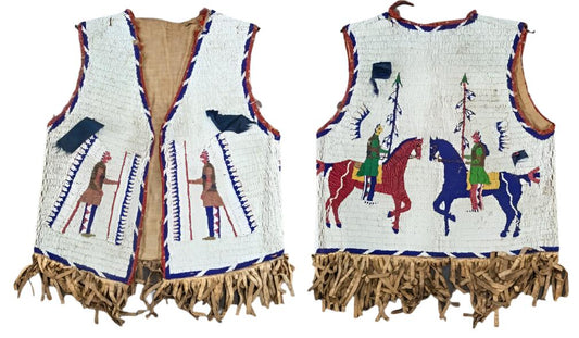 Native American Design Handmade Beaded Vest Powwow Regalia PWV166