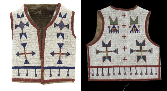 Native American Design Handmade Beaded Vest Powwow Regalia PWV1280