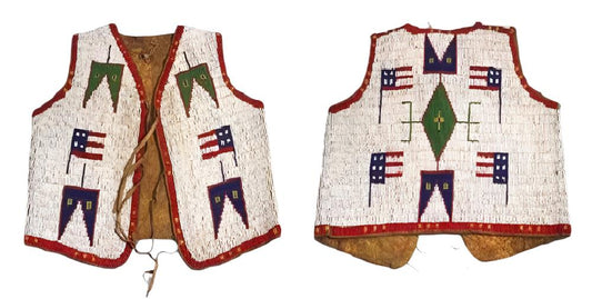 Native American Design Handmade Beaded Vest Powwow Regalia PWV168