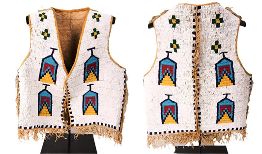 Native American Design Handmade Beaded Vest Powwow Regalia PWV169
