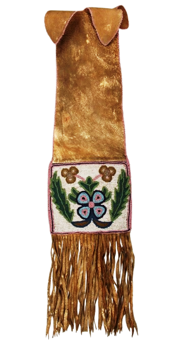 Native American Suede Hide Handmade Beaded Pipe Bag PWPB080