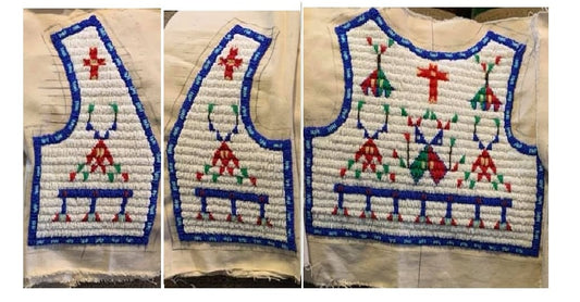 Native American Design Handmade Beaded Horse Vest Powwow Regalia PWV1916