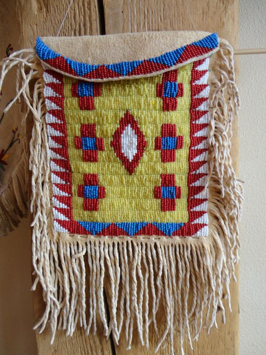 Native American Handmade Beaded Bag Powwow Bag PB7220